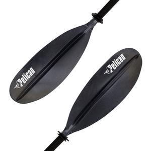 Pelican- Standard Kayak Paddle - Aluminum Shaft and a Durable Polypropylene Blade - 0/65° Blade Angle - with Drip Ring, 87"