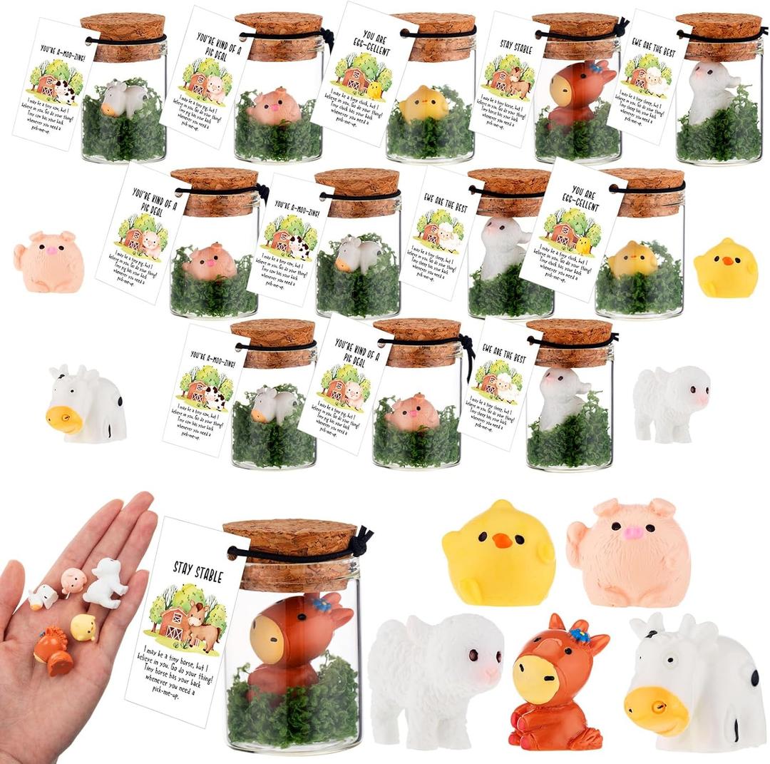 Fumete 35 Set Employee Appreciation Gifts Bulk for Coworkers Staff Thank You Desk Pet Animal Pun Note Card End of Year Student Gifts from Teacher Volunteer Team Graduation Party Favors (Ranch)