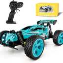Tecnock RC Cars Remote Control Car for Kids, 1:18 Scale 20 KM/H 2WD Offroad Buggy, 2.4GHz RC Racing Car with USB-C Easy Charging & 50 Mins Playtime, Toys Gifts for Boys & Girls (Blue)