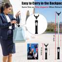 Cattle Prod Rechargeable with Led Light, Waterproof Cattle Prod Stick, Retractable Cattle Prod Self Defense, Lightweight Pig Cattle Prod Livestock, Cow Prod, Electric Cattle Prod, 37 Inch, Black