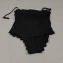 Swim Summer Beach Scallop Trim Bandeau One Piece Swimsuit, XL