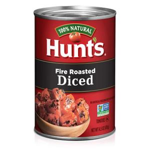 Hunts Fire Roasted Diced Tomatoes, Perfect for Chili & Soups, 14.5 oz. Can (EXP 09/04/26)