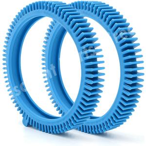 2 Pack 896584000-143 Blue Front Tire Kit with Super Hump - Replacement for Hayward Poolvergnuegen Select Pool Cleaners