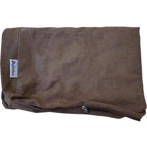 Dogbed4less External Pet Bed Cover with Zipper Liner for Medium Large Dog, 37"X27"x4" ML, Brown - Replacement Cover Only