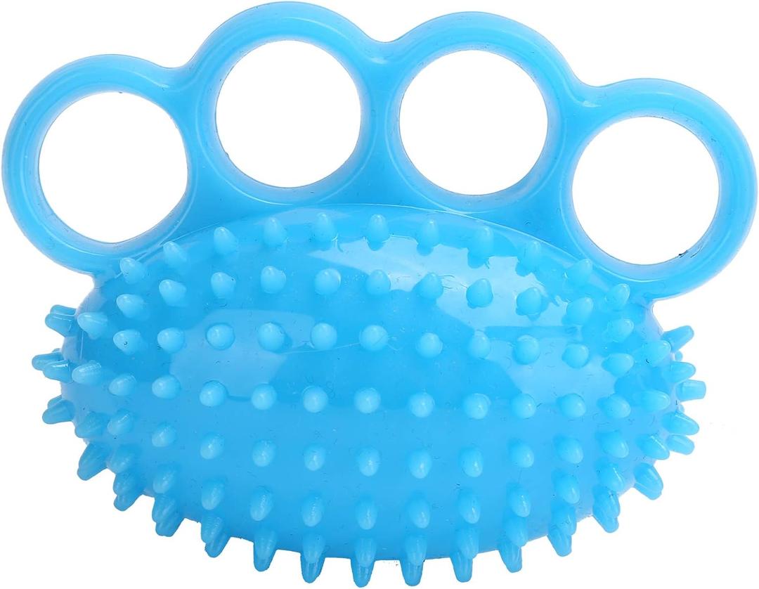 4 Fingers Hand Grip Ball, Hand Grip Strength Trainer with Soft Thorn for Primary Strength Training and Rehabilitation Training