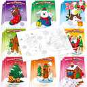 JOYIN 36 Pcs Christmas Coloring Books Bulk for Kids, Mini Coloring Booklets in 9 Covers with 10 Characters for Christmas Party Favor Supplies, Stockings Gifts Goodie Bags Stuffer Filler