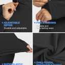 GEMYSE Women's 1/4 Zip Pullover Shirts Long Sleeve Workout Tops Quick Dry Casual Rash Guard Shirts (Black, XL)