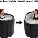 Portable Bathtub for Adult, Foldable Soaking Bathtub for Hot SPA&Ice Bath, Foldable Small Bathtub collapsible bathtub for Bathing, 6-layer Insulated portable tub,Space-Saving (black, 25.9X31.5 IN)