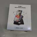 Induction Speaker with Phone Stand 5 in 1 Wireless Induction Bluetooth Audio for iPhone Android Phone Speakers Amplifier with Rechargeable Colorful Light, Birthday Gifts for Men Women Teens (Black)