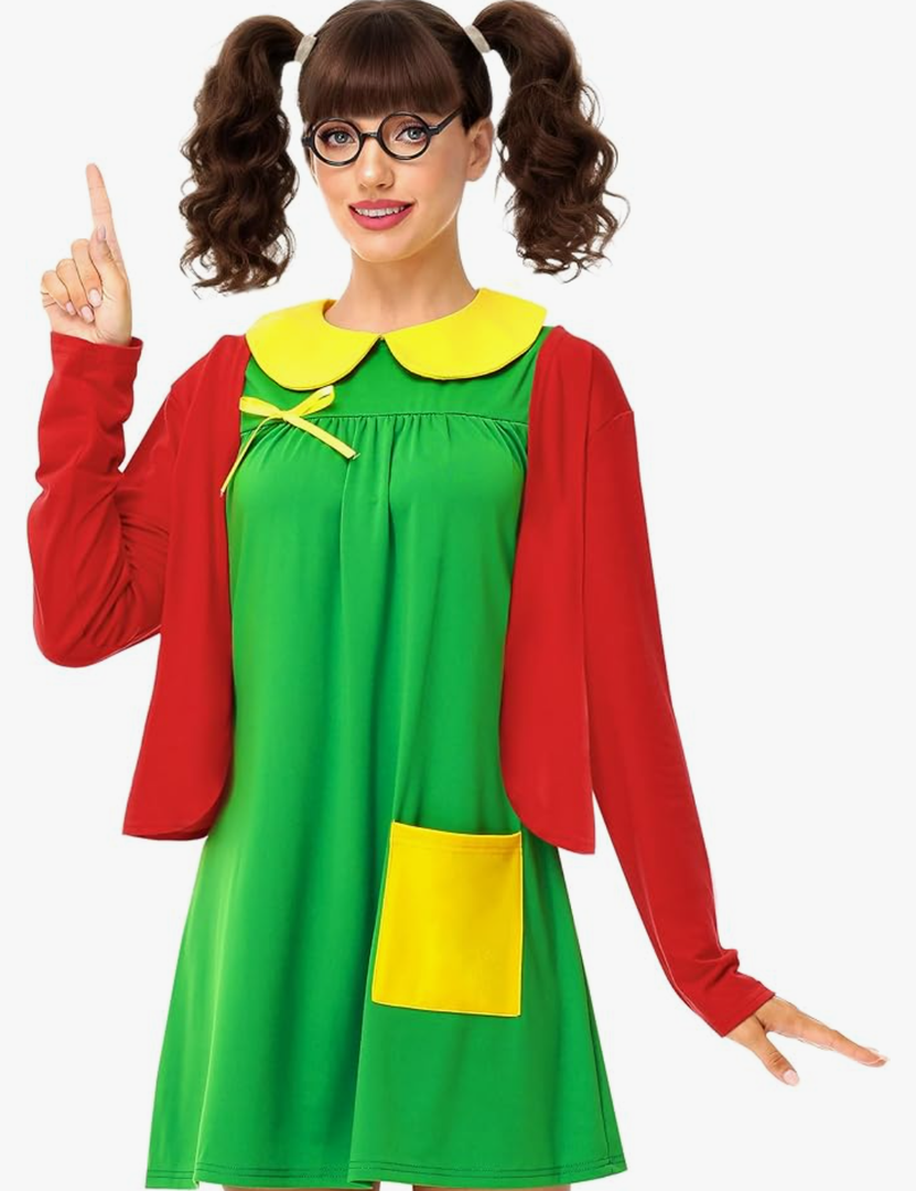 Remimi Adult Halloween Costume Long Sleeves Holiday Outfits Novelty 2 Piece Dress Sets XL