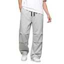 GINGTTO Mens Baggy Sweatpants Wide Leg Loose Open Bottom Track Pants Grey M (Gray, M)