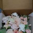 Ling's Moment Blush Pink Wedding Bouquets for Bride, Blush and Cream Bridal Bouquets for Bride, 15 Inch Free Form Artificial Wedding Flower Bouquet (Medium 15 Inch, Pk-blush)
