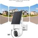 Gianteye 2K Solar Security Cameras Wireless Outdoor, 5G&2.4GHz Cameras for Home Security, Outdoor Security Camera, Color Night Vision, PTZ Human Detection, 2 Packs