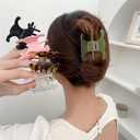 MISS-BB 2 Pieces Butterfly Hair Clips,Butterfly Claw Clips,Fashion Accessories,Headdress Hair Accessories,Women Fashion Back Head Dish Hair Clips Hair Accessories (Green)