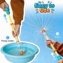 Dsmile 3 Pcs Firework-Shaped Spray Water Gun for Kids,Squirt Gun Umbrella-Shaped Spray for Swimming Pool Beach Summer Outdoor Water Party Games