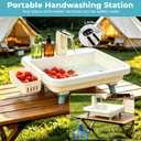 Portable Hand Washing Station with Electric Faucet, Large, 20"D x 17"W x 6"H