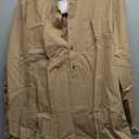 Men's Beach Outfit 2 Piece Casual Button Down Shirt Short Sleeve Loose Shirts and Pants Vacation Sets for Men (X-Large, Khaki)