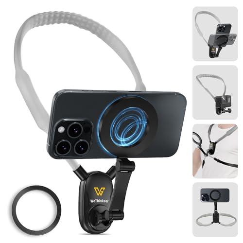 700mm Extended Neck Phone Holder, Hands-Free Magnetic Mount for Vlogging & POV, Longer Than 600mm for Comfort & Wider Angles, Fits MagSafe iPhone Android GoPro etc.