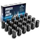 M14x1.5 Lug Nuts with Cone Seat24PCS Black Wheel Lug Nuts 9/10" 22mm Hex1.91" Length Compatible with Silverado Suburban 1500 Expedition F-150 Ram 1500