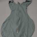 SwaddleDesigns Transitional Swaddle Sack with Arms Up Half-Length Sleeves and Mitten Cuffs, Small, 0-3 Months, 6-14 lbs, Heathered Jadeite (Arms Up Swaddle, Transition Swaddle Sleep Sack)