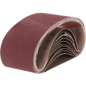 uxcell 12pcs 3" x 21" Sanding Belts 400 Grits Aluminum Oxide Abrasive Belt Sander Paper Sanding Papers for Metal Wood Grinding Polishing, Reddish Brown