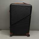 Cosbarn Luggage Sets 5 Piece Suitcases with Wheels, Suitcase Set ABS Hard Case Luggage with TSA Lock Spinner Wheels Durable Travel Luggage (5-Piece Set(20"/24"/28")) (Black)