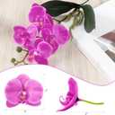 LARDUX 20 PCS Artificial Orchid Flower Heads - Fake Butterfly Flower Heads Faux Flower Head Bulk for Cakes Hair Accessories Headbands Hats Wedding Crafts Decoration - Fuchsia