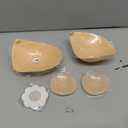 Invisible Strapless Sticky Bra Push up for Women, Ultra Adhesive Bra for Backless Dress, Cleavage Bra Lift Novelty Bras (B Cup, Light Beige)