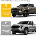 Roof Rack Rails Cross Bars Fit for 2024-2026 Toyota Tacoma Double Cab Aluminum Cargo Bars Cargo Rack Crossbars Luggage Carrier, for Loading Kayak Snowboard Bike Rooftop Accessories