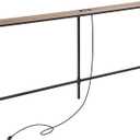 ELYKEN 5.9" Narrow Console Sofa Table with Power Outlets, 5.9" Dx70.9 Wx31.5 H Long Skinny Behind Couch Table with Charge Station and 6.5'Extension Cord, White Oak