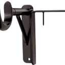 Spark Innovators Bronze Tap Bracket - Hang Curtains in 30 Seconds! No Drill Instant Curtain Rod Brackets - Fits 1.25", Holds 30 lbs, As Seen on TV, Set of 2