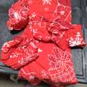 Ogrmar 4PCS Stretch Removable Washable Dining Room Chair Protector Slipcovers Christmas Decoration/ Home Decor Dining Room Seat Cover