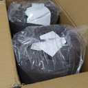 QILLOWAY Indoor/Outdoor High Back Chair Cushion for Adirondack,Spring/Summer Seasonal All Weather Replacement Rocking Chair Cushions. (Set of 2, Dark Grey)