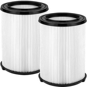 2-Pack VF4000 Filter Compatible with Ridgid Shop Vac,Standard Wet/dry Vac Filter Replacement Compatible with Ridgid 5-20 Gallon and Husky 6-9 Gallon Wet/Dry Vacuums Cleaner