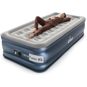 iDOO Twin XL Air Mattress Built in Pump, Upgraded Inflatable Blow up Mattress, 2-Min Twin Size Air Mattress for Home Guest, 80'' Extra Long Air Bed with Carry Bag, Colchon Inflable