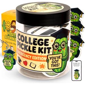 2 x Back to School Pickle Gift Funny Pickles Jar for Teacher, Unique Gift Idea for Women, Men, Staff or Coworkers, Cute First Day of School or Classroom Appreciation Gifts