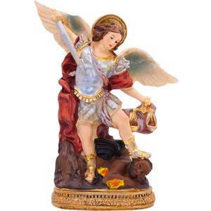 5" Saint Michael The Archangel Statue | Catholic Decoration for Home or Office | Patron Saint of Police and Soldiers | Religious Gift for Confirmation