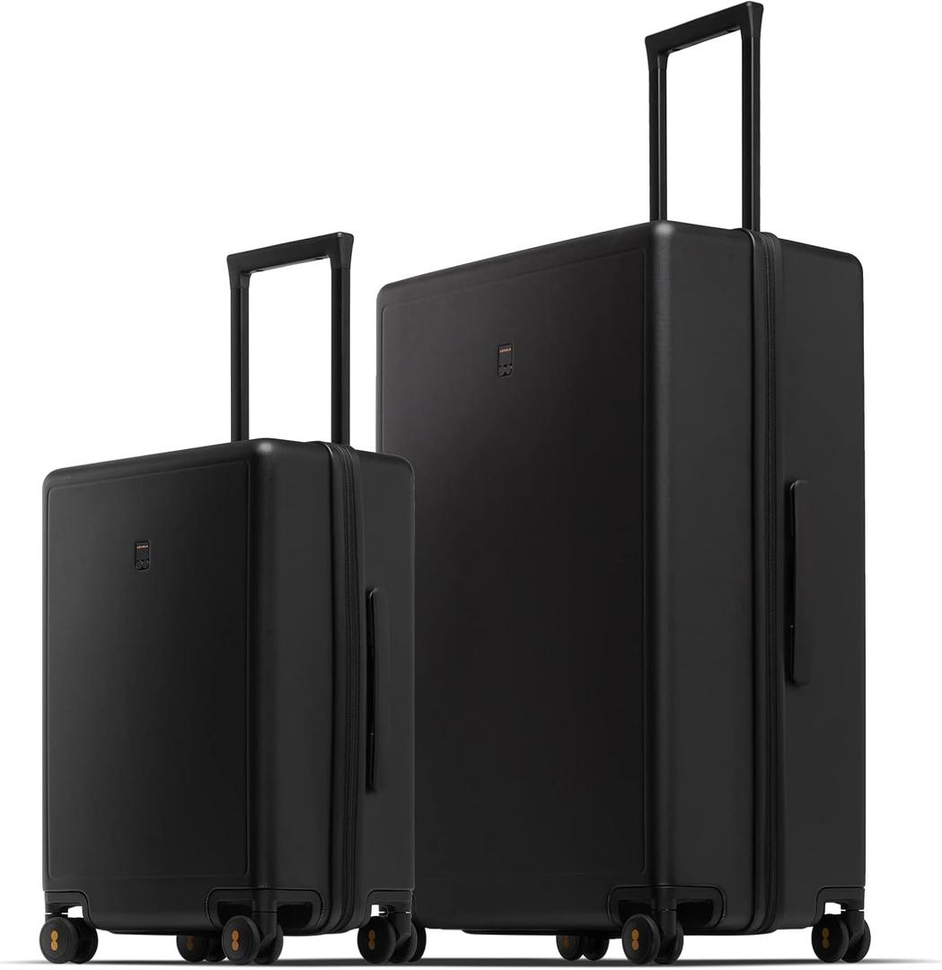 LEVEL8 Luggage Sets 2 Piece, 20/28 inch Hardshell Suitcases Sets, Lightweight Luminous Textured Hardside with Spinner Wheels, Tsa Lock, 2-Piece Set (20/28), Black LEVEL8 Luggage Sets 2 Piece, 20/28 inch Hardshell Suitcases Sets, Lightweight Luminous Textured Hardside with Spinner Wheels, Tsa Lock, 2-Piece Set (20/28), Black