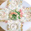 50 Pack Wildflower Paper Placemats Disposable,16x 11 Inch Spring Floral Placemats Butterfly Wildflower Table Mats for Kitchen Dining Wedding Birthday Spring Party Supplies