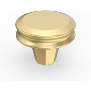 Amerdeco 10 Pack Brushed Gold Cabinet Knobs Single Hole Cabinet Pulls Diameter Round Drawer Knobs and Pulls for Bathroom Cabinets ZH0073