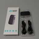 COMSOON Bluetooth Receiver for Car, Noise Cancelling 3.5mm AUX Bluetooth Car Adapter, Wireless Audio Receiver for Home Stereo/Wired Headphones, Hands-Free Call, 16H Battery Life - Black+Silver