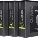 Oxford 3 Ring Binders, Binders for School and Office, 2 Inch ONE-Touch Easy Open D Rings, 3-Sided View Binder Covers, Xtralife Hinge, Non-Stick, PVC-Free, Black, 530-Sheet Capacity, 4 Pack (79911)