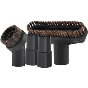 36mm Long Horse Hair with Universal Connector for 32mm/1-1/4, 35mm/1-3/8 Hose, 1.25 Inch Small Round Dust Suction Brush Vacuum Brush Attachment Soft Bristle Cleaner Replacement with Adapter