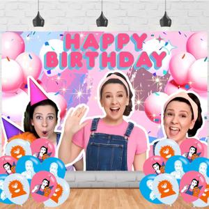 Rachel Teacher Backdrop Banner Cartoon Teacher Birthday Decoration for English Themed Party Backdrop Photo Background Wall Decor Birthday Banner