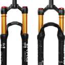 20 inch Bike Air Suspension Fork, 100mm Spacing Hub, 9mm QR,120mm Travel, 1 1/8" Straight Tube, Max 2.5" Tires, Ultralight Front Fork for Mountain, Touring, Folding, XC Bikes & E-Bikes