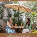 6 Ft Outdoor Patio Umbrella, Easy Open/Close Crank and Push Button Tilt Adjustment, 6 Foot, Small Patio Sand Market Umbrellas for Outdoor