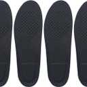 Geyoga 0.4 Inch 4 Pcs Left Full Length Insoles Balancer Leg Length Discrepancy Insoles and Additional Cushion Pad, Heel Lift for Leg Length Discrepancy, Black