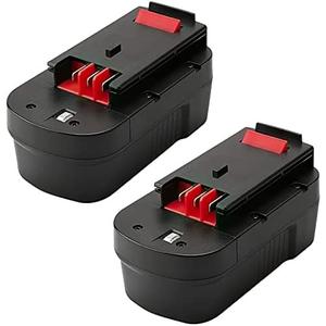 KINGTIANLE HPB18 Battery for Black+Decker 18V: Firestorm 2 Packs [Upgraded to 4500mAh] Ni-MH 4.5Ah Replacement for Black and Decker 18 Volt HPB18-OPE 244760-00 A1718 FSB18 Cordless Power Tool