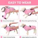 Queenmore Dog Jackets for Large Dogs, Fleece Dog Coats, Windproof Winter Large Breeds Jacket Winter, Reflective Pet Jackets, Pink, XXXL
