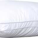 JICUSE Bed Pillows for Sleeping 1 Pack,Standard Size,Luxury Hotel Collection Pillow,Soft Fluffy and Great Support Down Alternative Filling,Gusseted Pillow for Side and Back Sleepers(20x26)